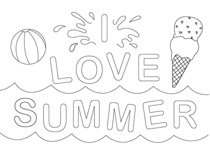 Love  Coloring on Printable Summer Coloring Pages   Mr Printables