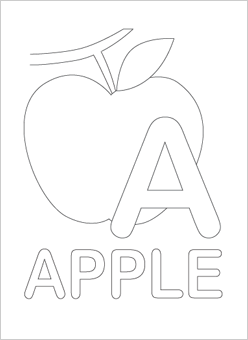 alphabet coloring pages letter a