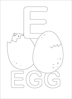 letter e colouring