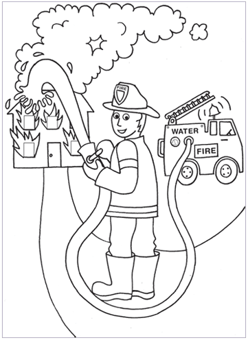 House Coloring Pages on Oh No There S A Fire In The House  Look At All The Smoke  Don T Worry