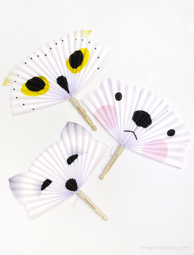 Arctic Animals Paper Fans Template - Summer Crafts for Kids