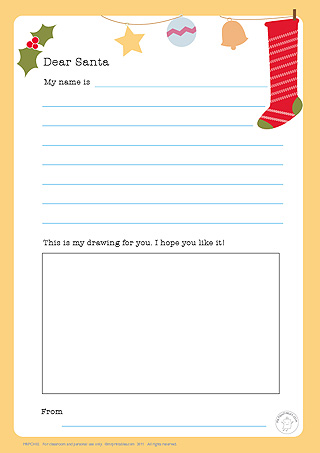 Templates For Writing A Letter To Santa