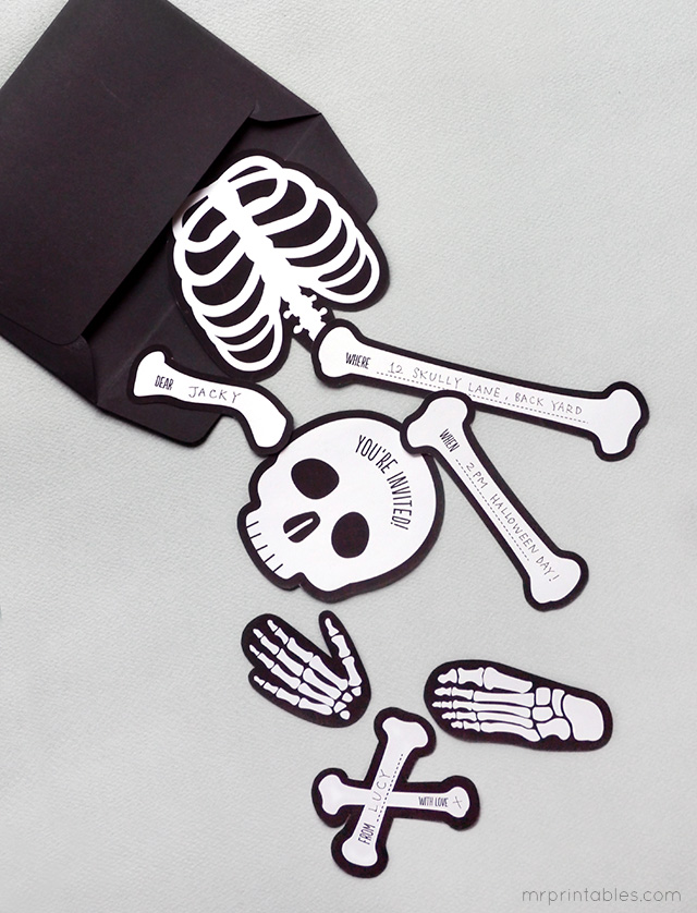 Bag O' Bones Halloween Invitation
