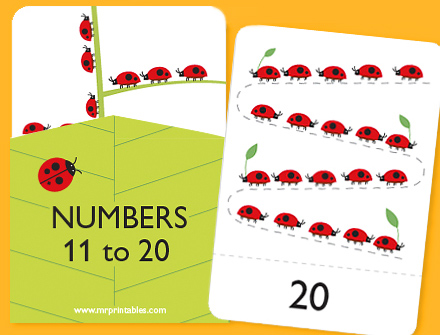 Free Math Puzzles on Number Flash Cards   Mr Printables