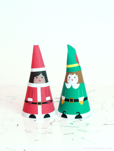 paper dolls christmas costumes