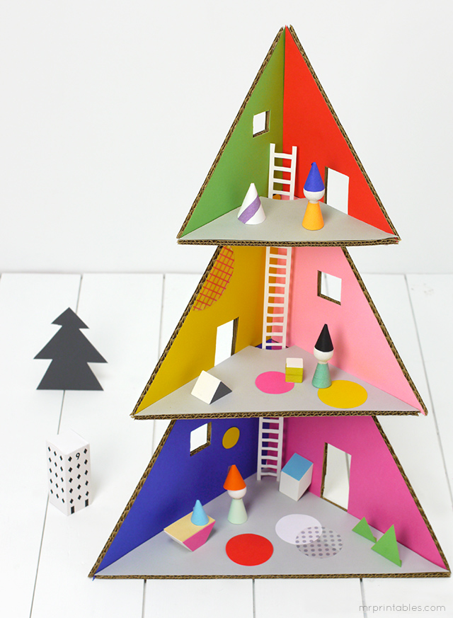 Christmas Tree Doll House Mr Printables