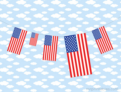 free printable american flag