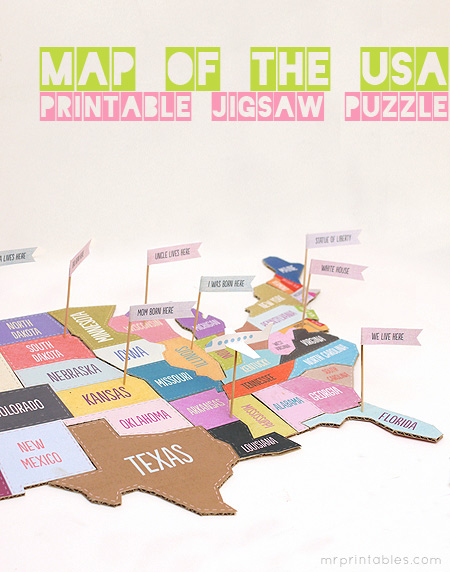 printable map of usa jigsaw puzzle