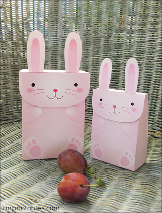 free printable party favors bunny bag 1