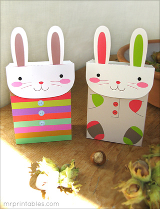 free printable party favors bunny bag 2