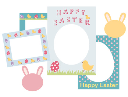 Math Coloring on Printable Scrapbook Frames   Happy Easter   Mr Printables