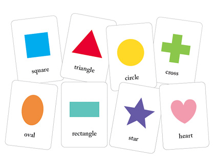 free printable shape flash cards