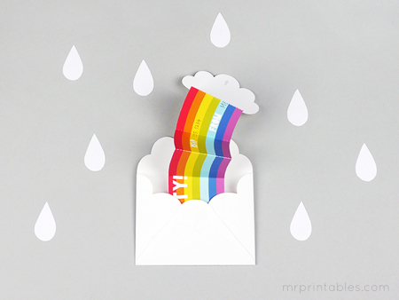 Surprise Rainbow Party Invitation