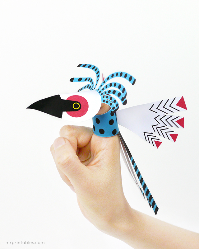 Bird Finger Puppets by Mr Printables