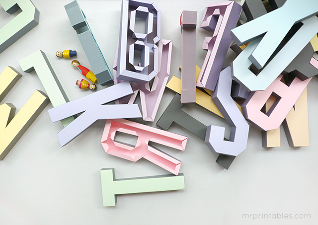 3D Alphabet Templates - Mr Printables