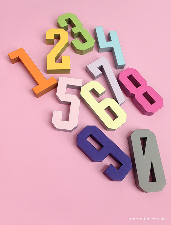 3D Number Templates — image 1