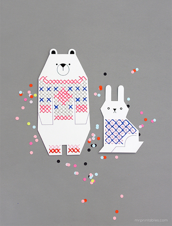 Animal Jumpers Cross Stitch Cards — image 2