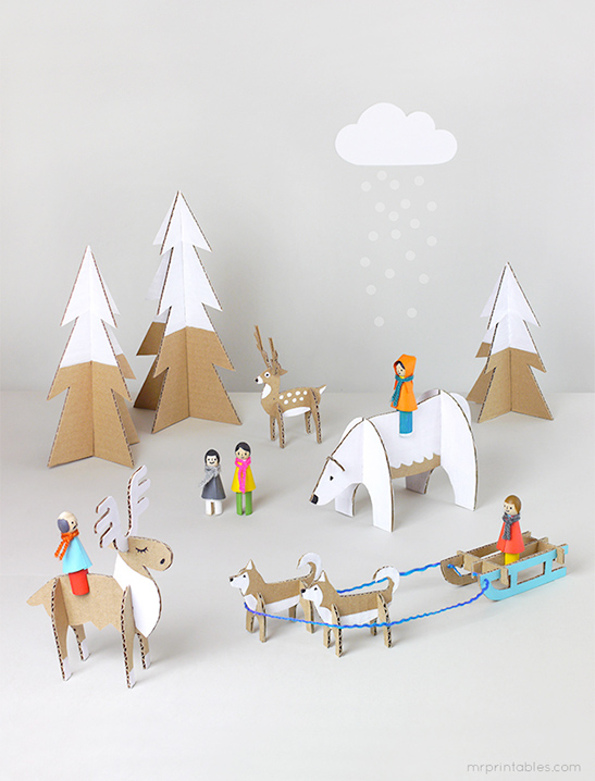 Peg Dolls Winter Wonderland — image 1