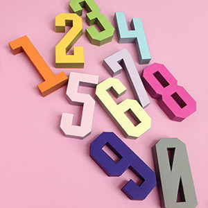 3D Number Templates